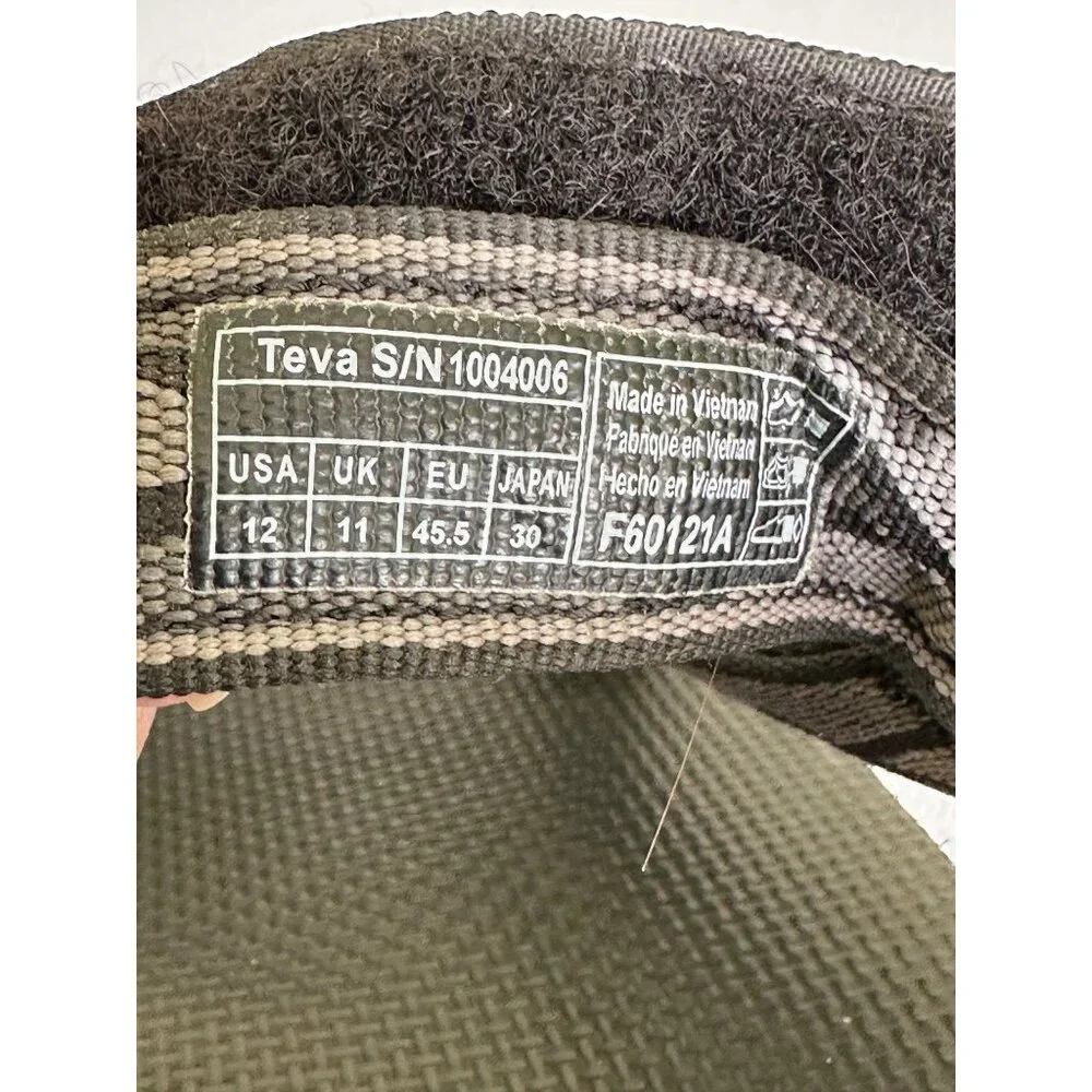 Teva Sandal Mens 12‎ Original Universal Black Straps Outdoor Water